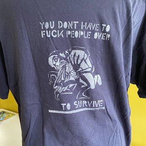 Anti-Greed Socialism Anarchy Protest Tee Handmade